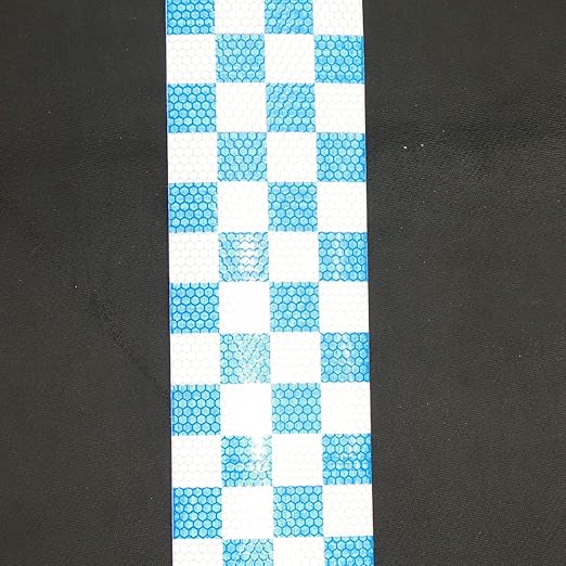 Reflective Tape Blue White 4 Inch x 168 Feet, Outdoor Waterproof High Visibility Stickers, HGH Intensity Strips for Vehicles