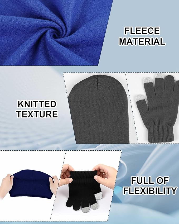 Panitay 150 Pcs Homeless Care Package Supplies Bulk Hats Gloves Fleece Blankets for Men Women Homeless Donating Supplies