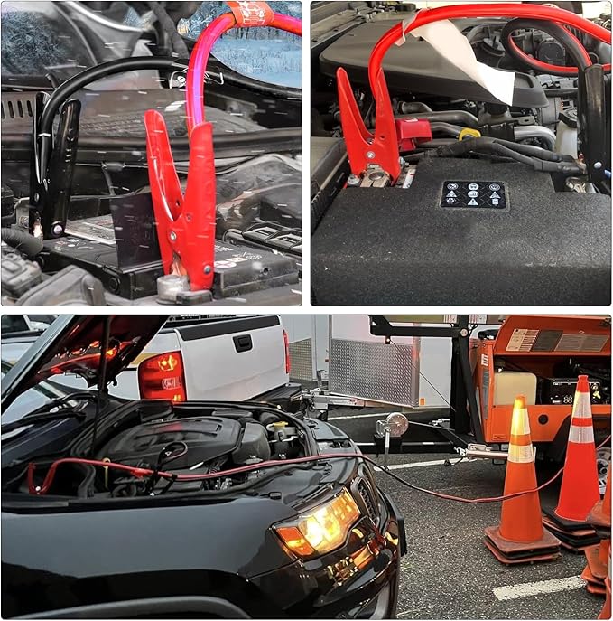 Nilight Jumper Cables for Car Battery 4 Gauge 16 FT Booster Cable Heavy Duty 600 A CCA with Carrying Bag Jump Start Emergency Kit Pickup Truck RV Vans SUV