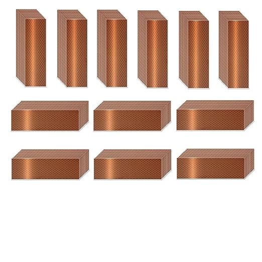 Brown Reflective Stickers 2 inch X 6 inch, Outdoor Waterproof High Visibility Warning Safety Adhesive Reflector Tape (120 Pcs)