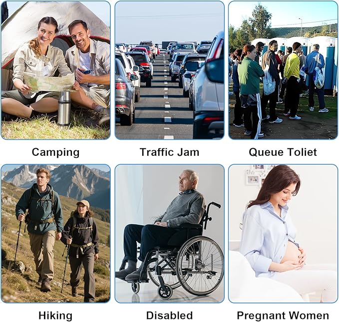 Pee Bottles for Men, Collapsible Urine Bottle 750ML, Portable Urinal for Women, Emergency Urinal Spill Proof Pocket Toilet for Car, Travel Urinals Potty for Camping, Traffic Jam, Road Trips, Hiking