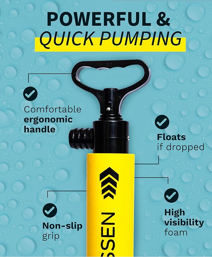 Manual Bilge Pump for Boats, Kayak Portable Hand Pumps for Water Removal - Long Hose Marine Safety Equipment Must Haves, Emergency Tool Home & Outdoors
