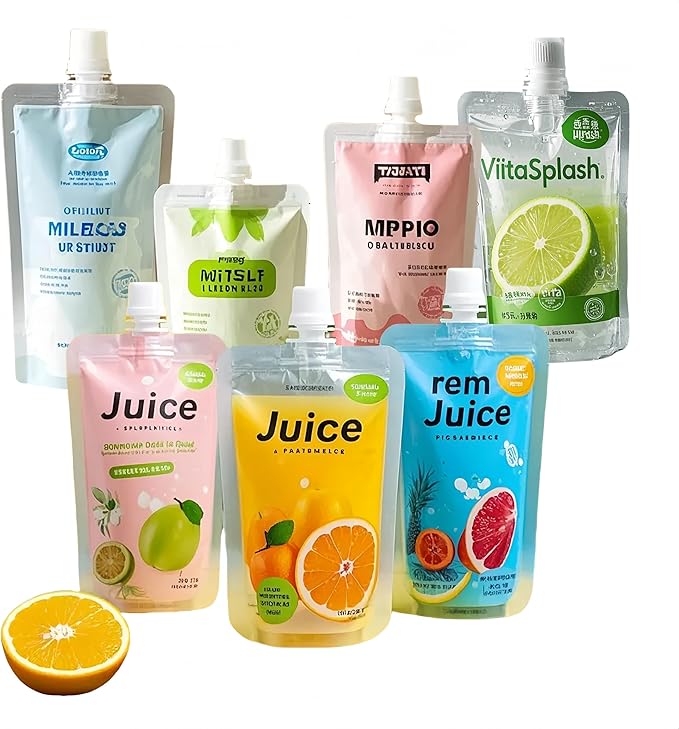 Custom Print Reusable Drink Bags(Min order 1000 pcs), Personalized Drink Pouches, Stand up Spout Plastic Flask Pouch for Juice Milk Brewing Storaging Liquid Packaging（Exclude Shipping Fee）