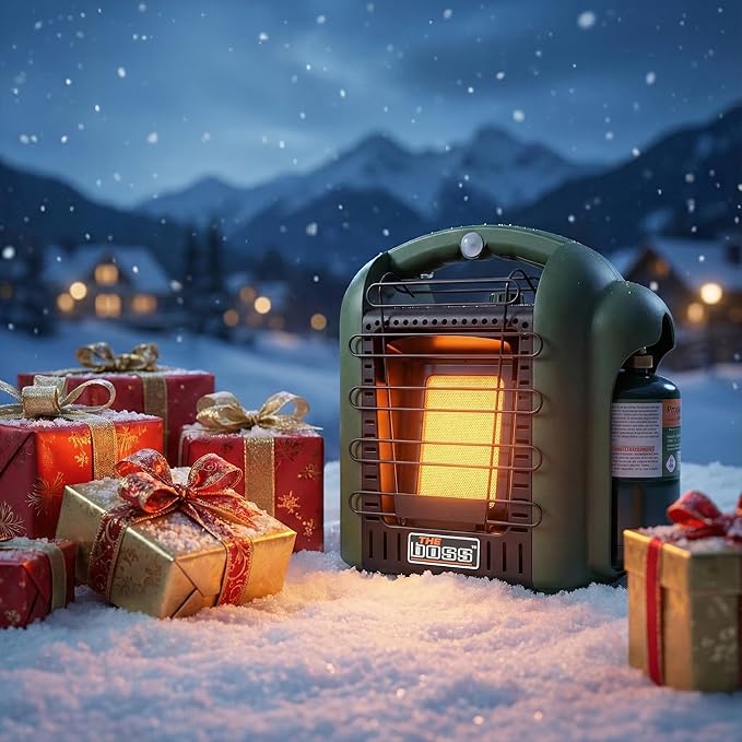 THE BOSS Propane Heater for Patio, 6000 BTU Portable Heater Outdoor Use Propane, Outdoor Space Heater for Camping