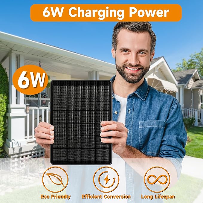 Solar Panel for Blink Outdoor 4(4th Gen)/Blink Outdoor(3rd Gen) XT3 and Blink XT2/XT Camera,6W Solar Charger for Blink with 360° Adjustable Mount 5.9in to 8.7in,9.84ft Outdoor Power Cable,Waterproof