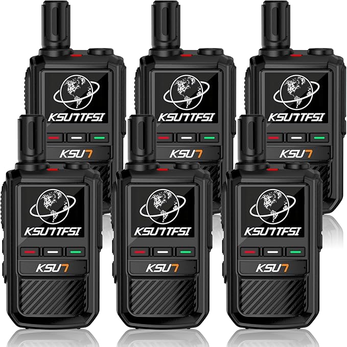 Lifetime Free Global Rapid Walkie Talkies Unlimited Range Nationwide PTT 4G LTE PoC Long Range Two Way Radio 5000 Miles Long Distance with Flashlight for Family,Outdoor,Logistics (6 Pack with SIM)