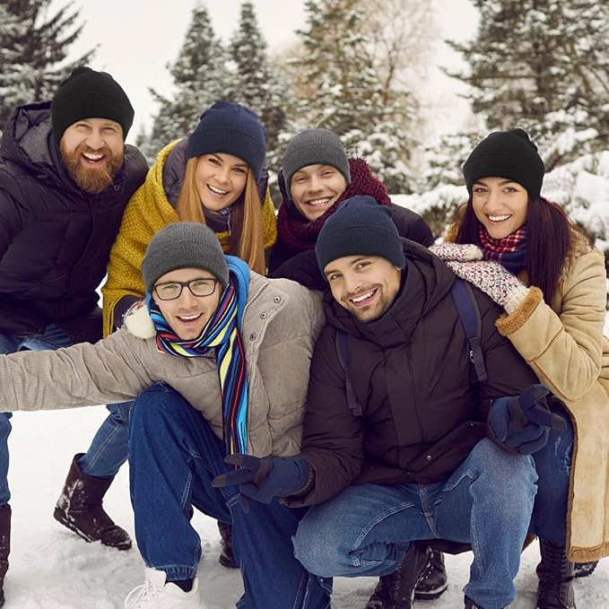 Unittype 300 Pcs Winter Homeless Care Supplies Bulk - Beanies Caps Gloves Scarves Set for Community Charity Church Donation