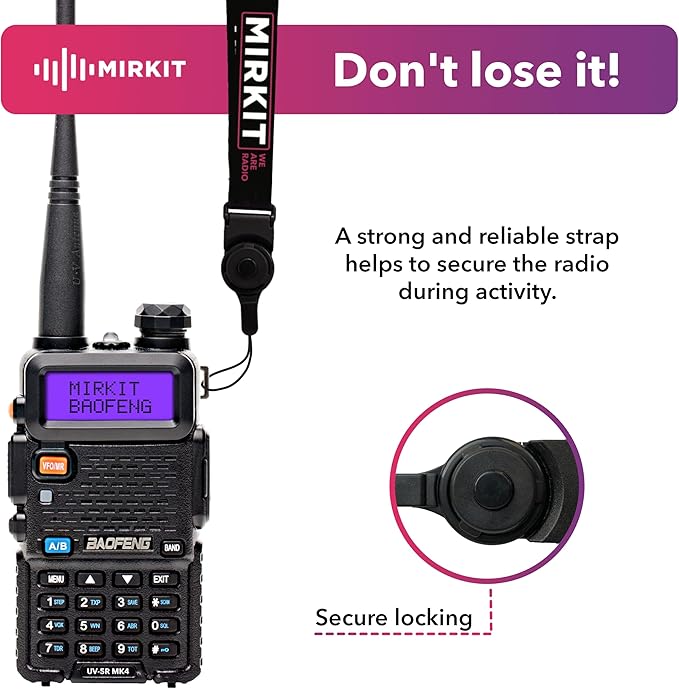 Mirkit UV-5R MK4 8W Extra Pack Two Way Radio - Walkie Talkies VHF/UHF 144-148/420-450 mhz Ham Radio with Baofeng Accessories: Battery 3800 mAh, Baofeng Speaker Mic and Programming Cable