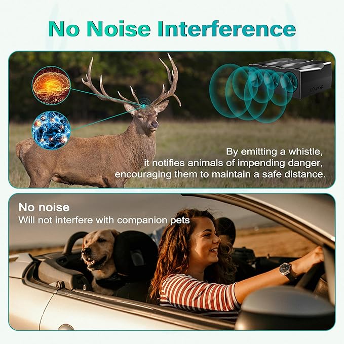 Elook Upgraded Deer Whistles for Car, Deer Horn for Car, Save Deer Whistle for Vehicles, Trunks, Motorcycle, Three-Horn, 2 Pack (Patented Product) Automotive Safety Kits