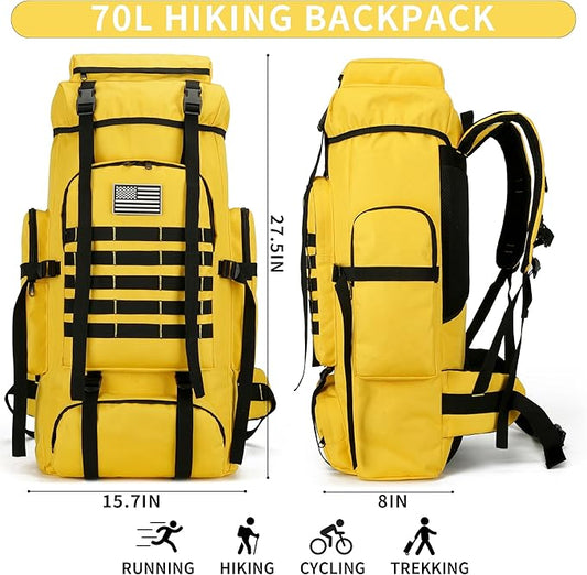 Hiking Backpack for Men 70L/100L Camping Backpack Military Rucksack Molle 3 Days Assault Pack for Climbing