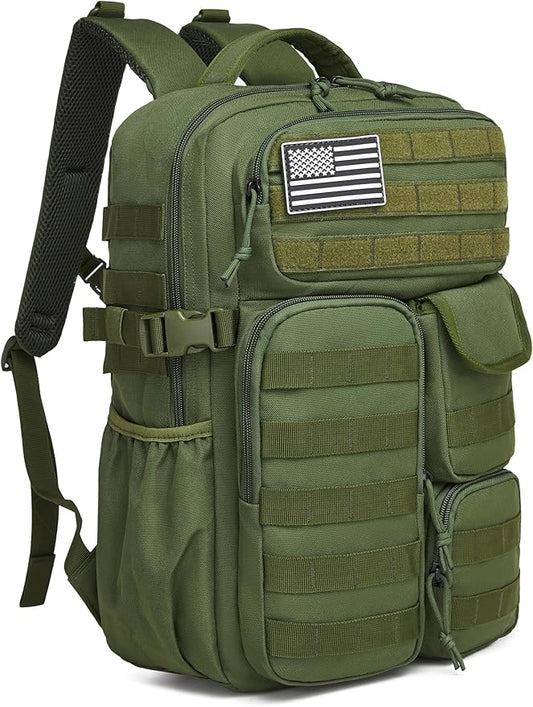 Wotony Tactical Backpack - Military waterproof backpack with multiple pockets and tactical gear for the outdoors (army green, 30L)