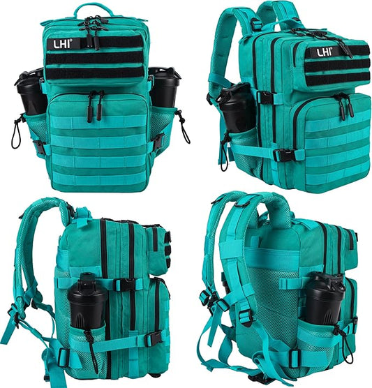 LHI Tactical Military Backpack for Men and Women 25L/35L Army Assault Pack Bag Small Rucksack with Bottle Holder