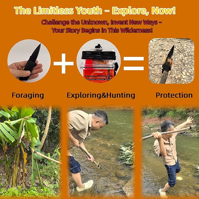 Mini Survival Fishing Kit Small Emergency Fishing Gear Box Pocket Fishing Tackle Travel Fishing Shoebox Surf Survivalist Fishing Accessories Pack Gifts for Fishing Starter Men