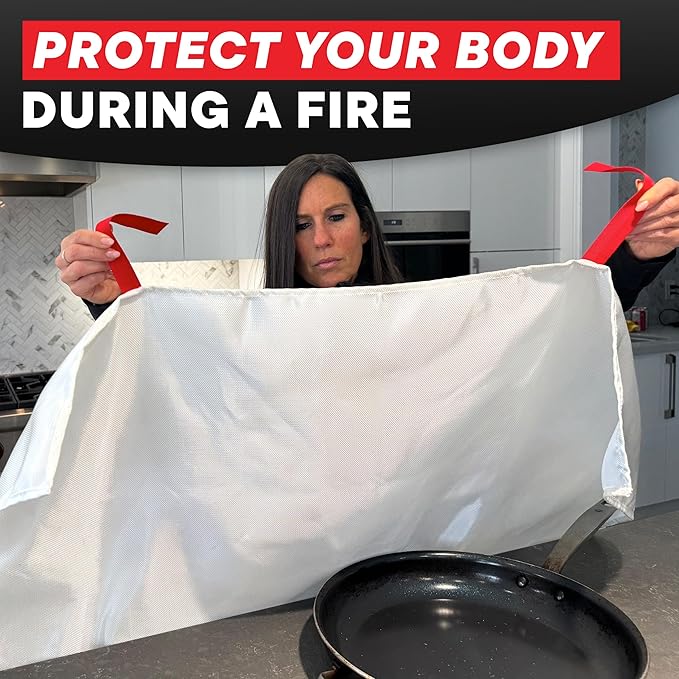 America Fire Blanket, Fire Blanket – Puts Out Fires in Seconds, Never Expires, Provides Peace of Mind