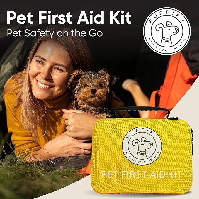 Dog First Aid Kit – 27 Essential Items Pet Emergency Kit Accessories for Car, Travel, Hunting, Hiking & Camping Gear with Mini Pouch for Home, Office & Outdoor Adventures
