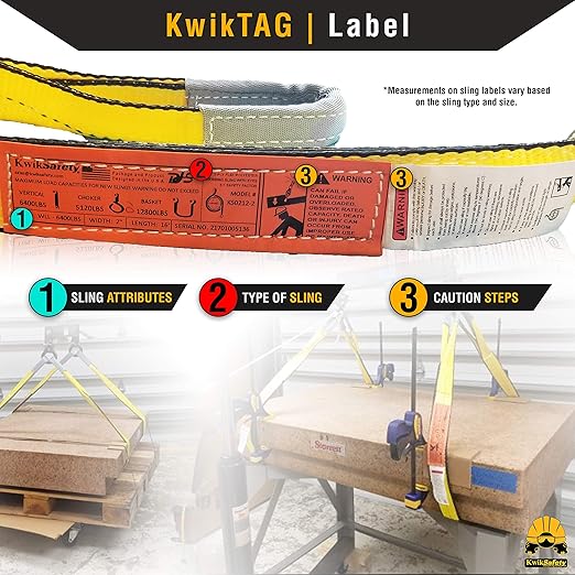 KwikSafety - Charlotte, NC - Mighty Sumo 1”x 10’ Poly Web Sling [2 Pack] Lifting Strap ASME OSHA / 3200lbs Vertical 2550lbs Choker 6400lbs Basket/Rigging Moving Towing Hoisting Gear
