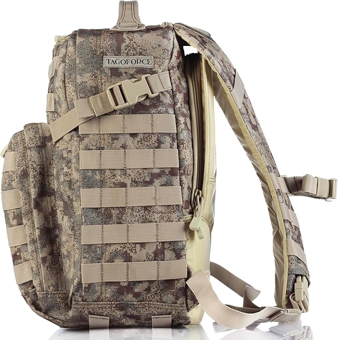 Tactical Military Camo Backpack 40L – Army Molle Assault Pack with Hydration Compartment, Multiple Pockets, Heavy Duty Bug Out Bag for Hiking, Camping, Survival, Outdoor Gear