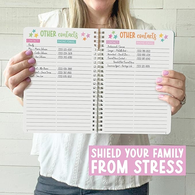 End of Life Planner Organizer Binder - When I Die Book Planners, Death Book Planner Organizer, Death Planning Organizers, Emergency File Notebook, Funeral Planning Books, Designed in USA