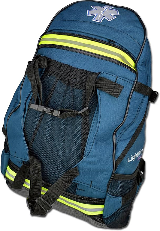 Lightning X First Responder EMT/EMS Backpack Stocked First Aid Supplies Kit B (Navy Blue)