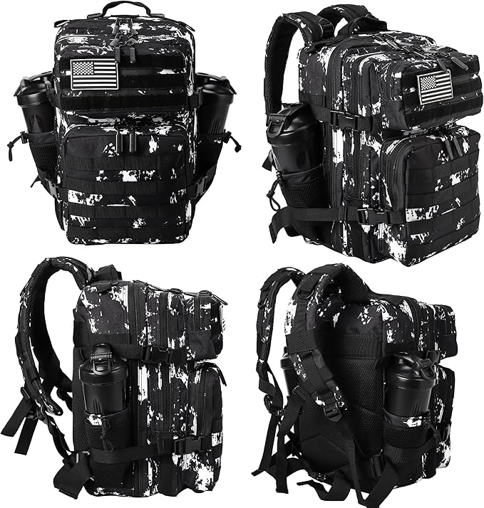 LHI Tactical Military Backpack for Men and Women 25L/35L Army Assault Pack Bag Small Rucksack with Bottle Holder