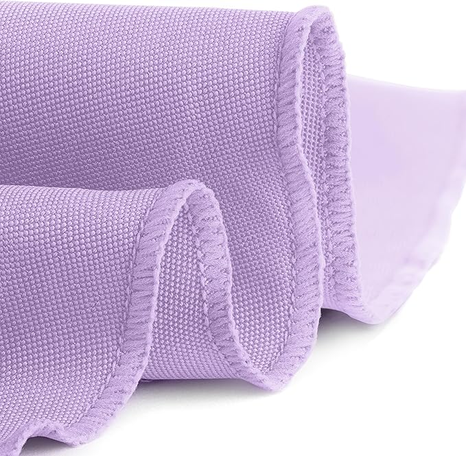 Gee Di Moda Round Tablecloth - 108 Inch Lavender Round Table Cloth for 48 to 72 Inch Round Tables - Heavy Duty Washable Fabric - for Buffet Table, Holiday Party, Dinner, Wedding & Baby Shower
