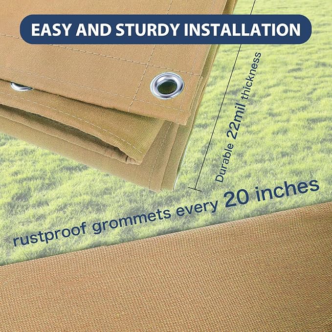 12’x16’ Canvas Tarps Heavy Duty Waterproof Tarpaulins with Aluminum Grommets,UV Resistant, 22Mil Multipurpose Drop Cloth, 14oz Cover Sheet for Outdoor and Indoor Use with Ropes Yellow