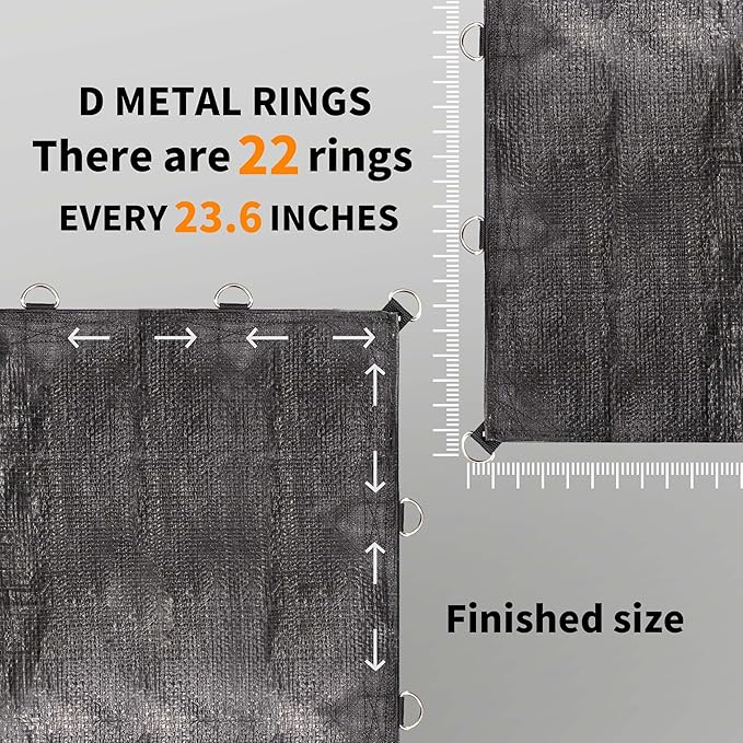 TARPAL Tarp 10x12 Feet Heavy Duty Tarps 14mil D-Ring Waterproof Tarp for Outdoors UV Protection Triangular Sewing Design Reinforced Corners and Edges（Black）