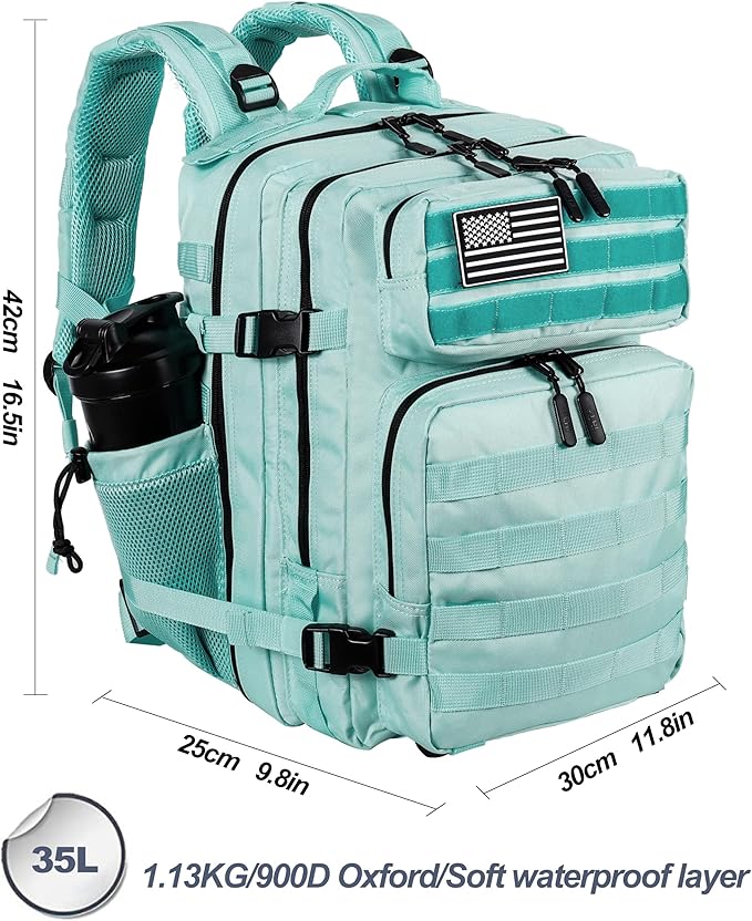 LHI Tactical Military Backpack for Men and Women 25L/35L Army Assault Pack Bag Small Rucksack with Bottle Holder