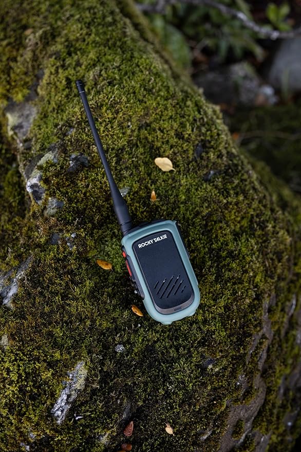 Rocky Talkie 5 Watt Radio - GMRS Radio with IP67 Waterproofing, Long Range Walkie Talkie, NOAA Weather Alerts, 5 Day Battery Life,1 Pack
