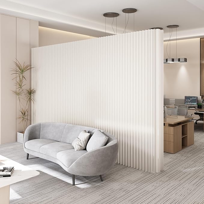 Foldable Room Divider Privacy Screens Movable Temporary Wall Space Partition, 5.25~9.19 FT Tall, 6.56~16.4 FT Width, Choice of Various Sizes and Styles