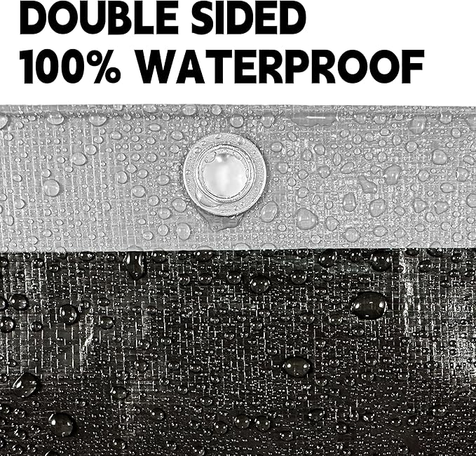 Tarp Heavy Duty 6x8ft Waterproof Tarps,10mil Uv Resistant,Multipurpose Silver/Black Tarps for Cars,Camping,Roof,Ship,Garden.by-MVPNET