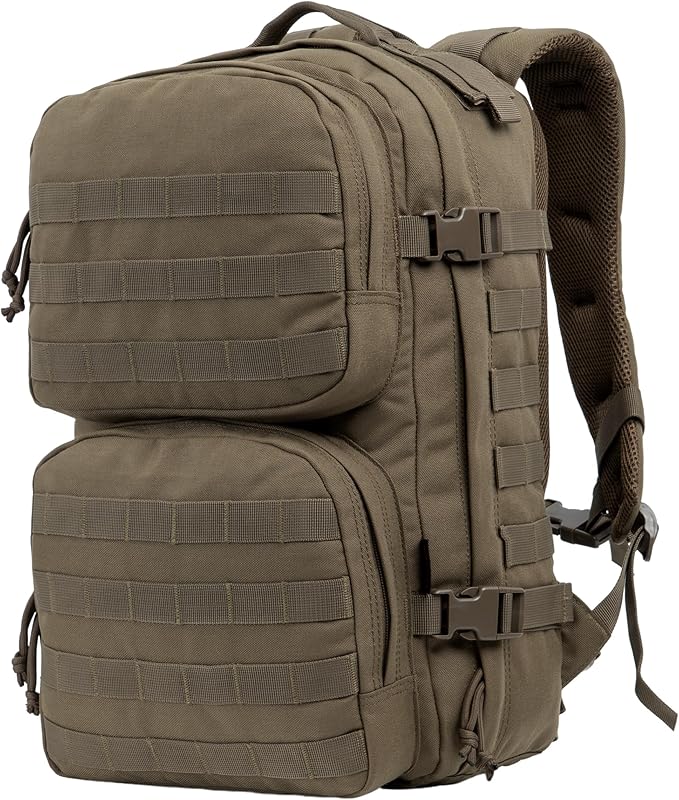 Tactical Backpack Military Survival Pack EDC Daypack Bag MOLLE for Camping Hiking Hunting Bugout Travel 25L