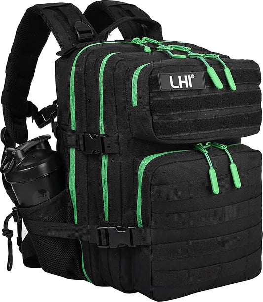 LHI Tactical Military Backpack for Men and Women 25L/35L Army Assault Pack Bag Small Rucksack with Bottle Holder