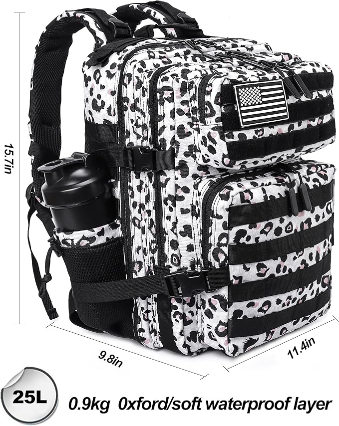 LHI Tactical Military Backpack for Men and Women 25L/35L Army Assault Pack Bag Small Rucksack with Bottle Holder
