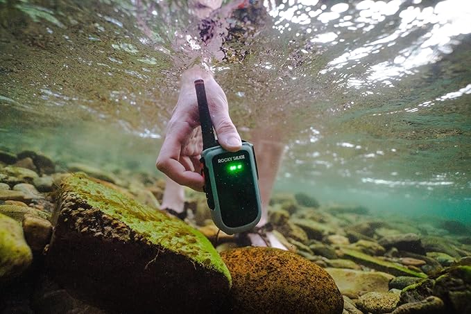 Rocky Talkie 5 Watt Radio - GMRS Radio with IP67 Waterproofing, Long Range Walkie Talkie, NOAA Weather Alerts, 5 Day Battery Life,1 Pack