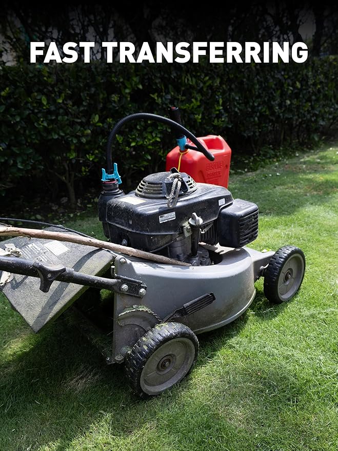 SMART JERRY - Portable Fuel Transfer Pump Battery Powered - 2.8 GPM Electric Liquid Transfer Pump for Gasoline, Water, Oil, 12V Hand Siphon Pump for Car, Boat, RV, Farm & Home Use