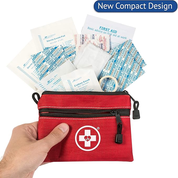 Swiss Safe Kids First Aid Kit for Kids 64 Pieces - for Travel, Home & Car Emergency Kit, Baby & Toddler First Aid, Small Portable Kit, 2 Pack