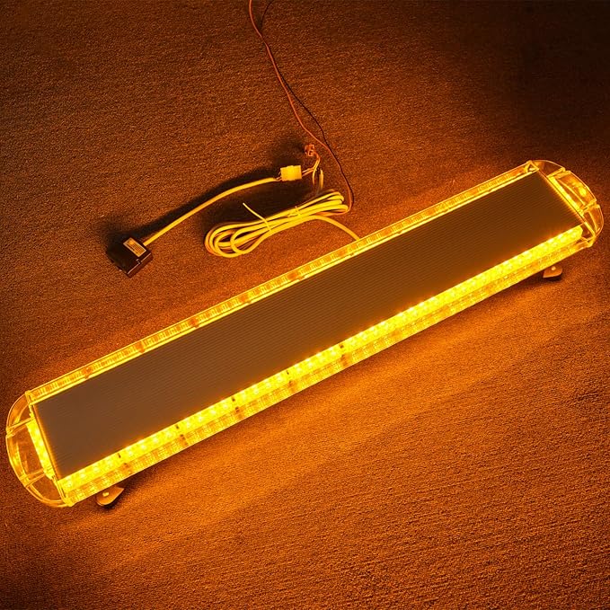 ASPL 47" 88 LED High Intensity Low Profile Roof Top Strobe Light Bar Emergency Warning Strobe Lights for Tow Truck Construction Vehicles (Amber)