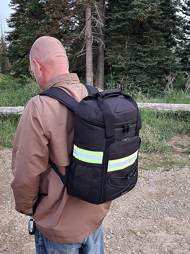 Firefighter Backpack Cooler (Black)