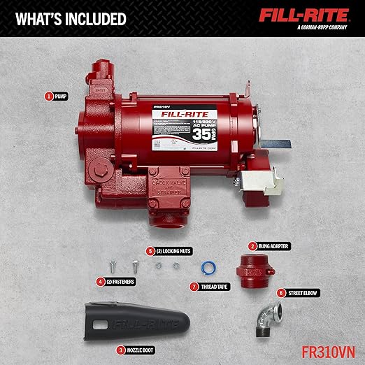 Fill-Rite FR310VN 115V/230V 35 GPM Fuel Transfer Pump (Pump Only)