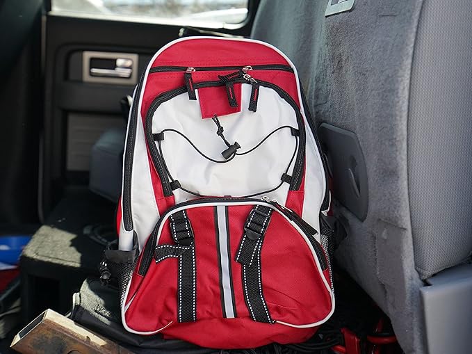 Blue Coolers Family Pack - B72 Pro Series Red Deluxe 72 Hour Emergency Backpack Survival Kit for 1 Person | Wildfires, Earthquake, Tornado, Hurricane, and Other Emergencies, 4