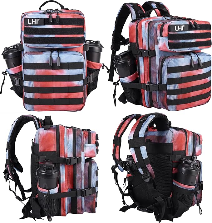 LHI Tactical Military Backpack for Men and Women 25L/35L Army Assault Pack Bag Small Rucksack with Bottle Holder