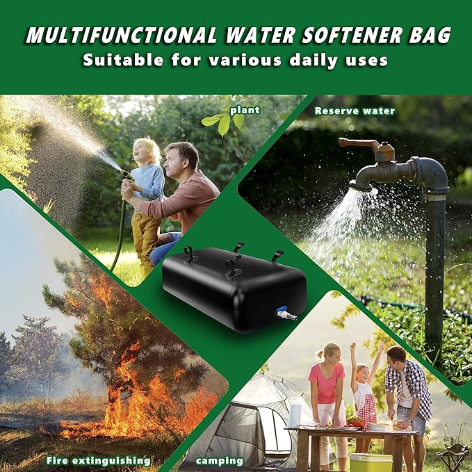 MXQMKL 4000 L/1000 gal Water Bladder Storage Containers, Foldable Portable Water Tank Large Capacity Soft Water Bag, Drought Resistance, Fire Prevention, Emergency Water