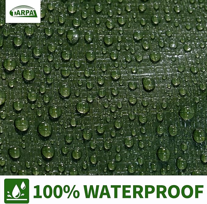 TARPAL Tarps Heavy Duty Waterproof 20x30 Large Tarp 16mil Thick Tarps with Metal Grommets Every 17.7" UV Protection&Tear -Resistant Cover for Firewood,Roof,Pool,Car,RV&Outdoor Furniture（Green/Blue）