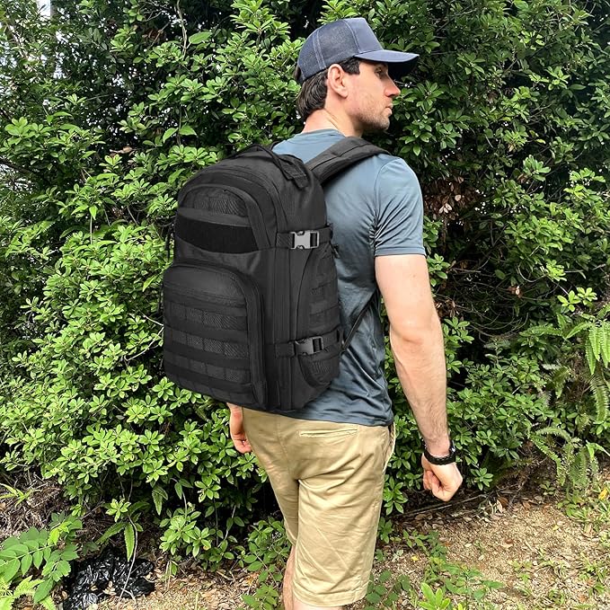 Military Tactical Backpack 30L Molle Rucksack EDC Daypack Small Bug Out Bag for Outdoor Hiking Travel Camping Cycling