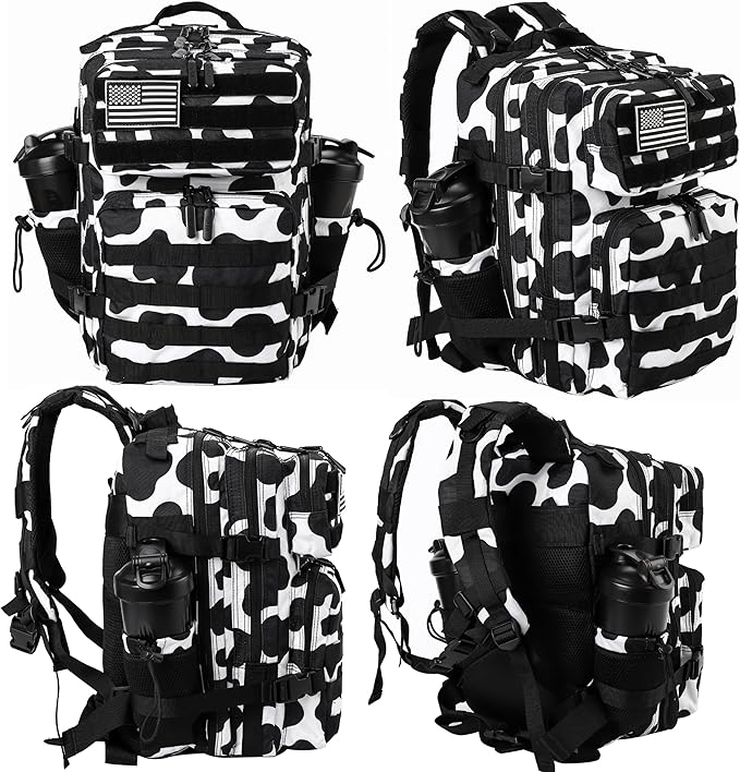 LHI Tactical Military Backpack for Men and Women 25L/35L Army Assault Pack Bag Small Rucksack with Bottle Holder