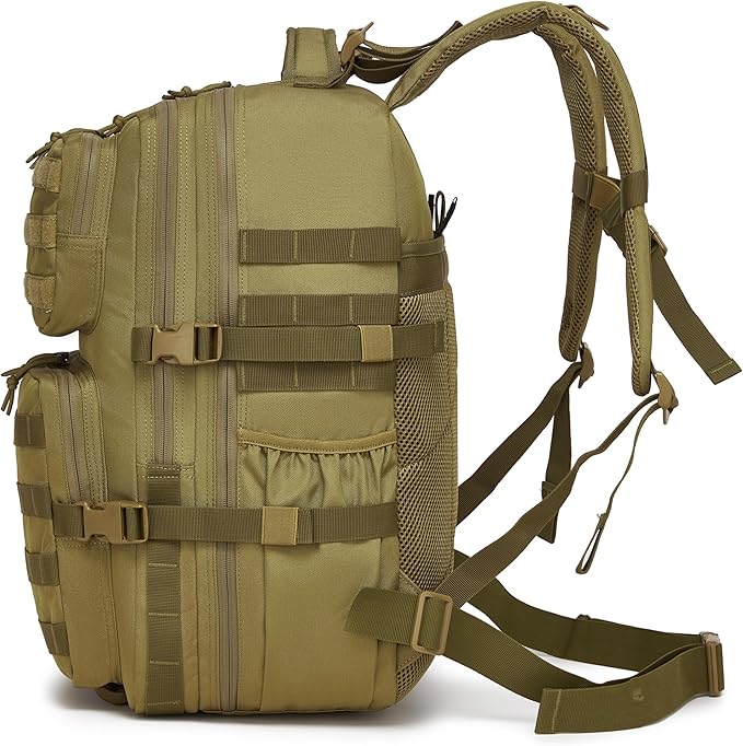 Wotony Military Tactical Backpack for Men Waterproof Daypack 3 Day Assault Pack Molle Bag with Water Bottle Holder