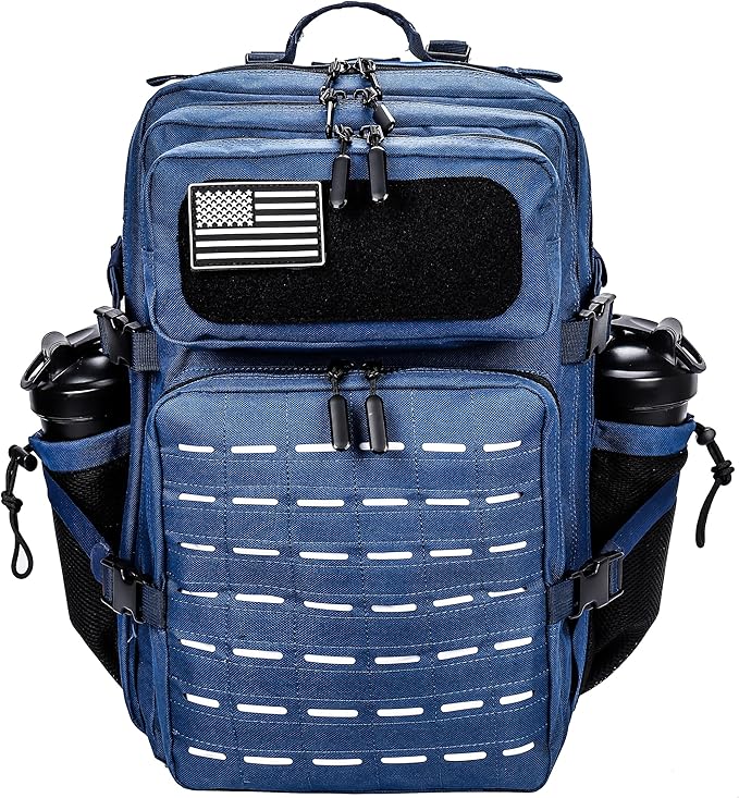 LHI Tactical Military Backpack for Men 25L/45L Large Molle Army Assault Pack 3 Day Hiking Rucksack With Bottle Holder