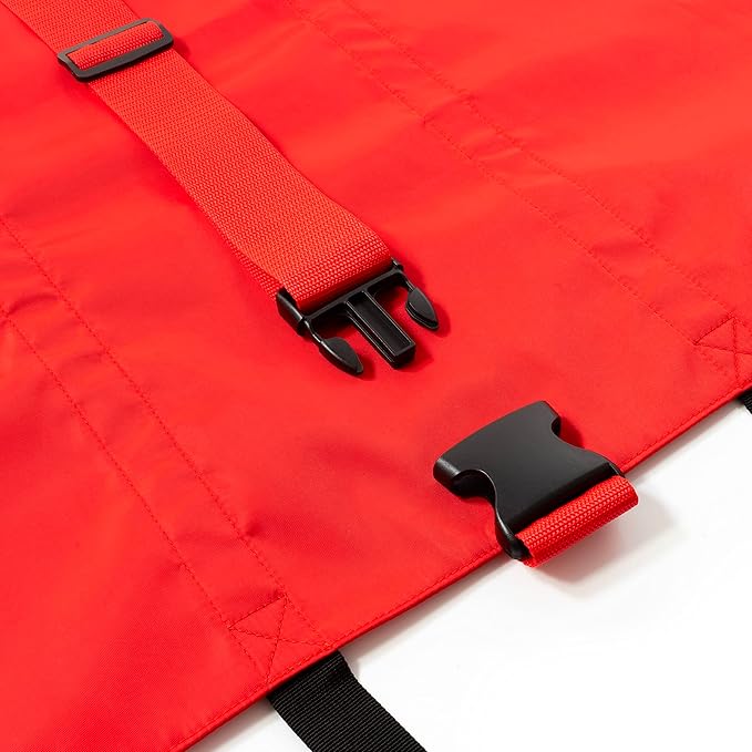 Transport Stretcher for Dogs - Animal Emergency Transport Carrier with Buckled Adjustable Safety Strap - Complete with Collapsible Dog Bowl