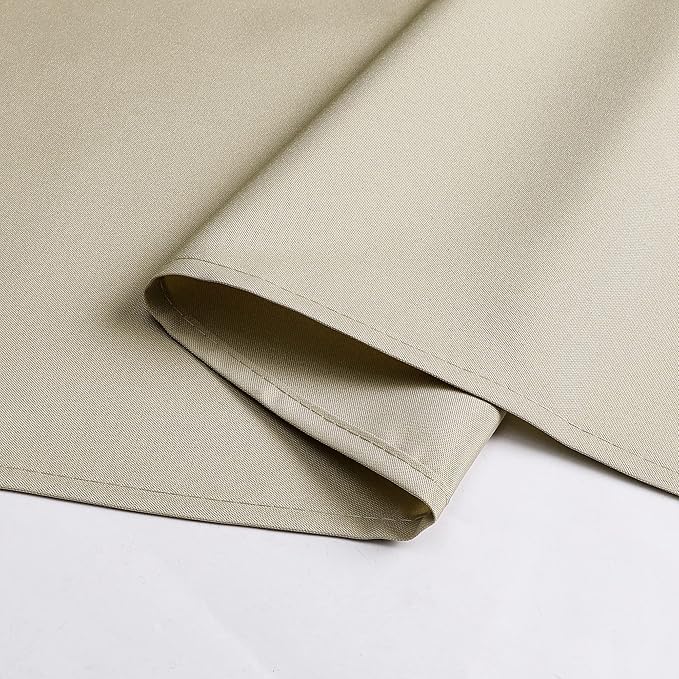 Wewoch Khaki Rectangle Tablecloth Water Resistant Washable Polyester Table Cloth for Dining,Kitchen, Parties Weddings and Outdoor Use 60 Inch by 104 Inch